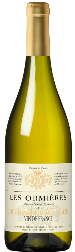 LES ORMIERES COLOMBARD UGNI BLANC VIN DE FRANCE